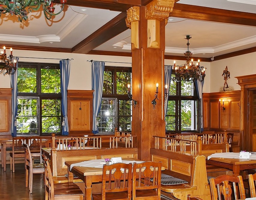 Inside of the restaurant.